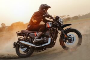 Yezdi Scrambler bold black